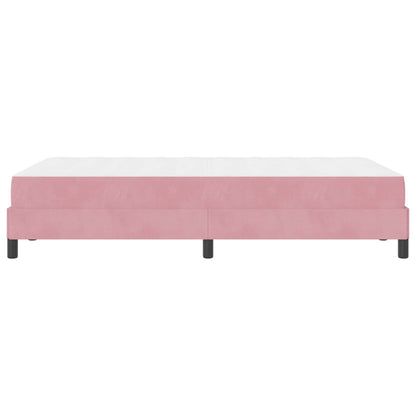 Letto a molle con materasso Rosa 120 x 220 cm Tessuto | homemem39
