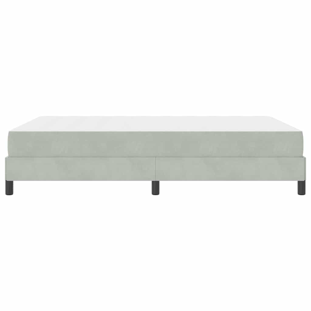 Letto a molle con materasso Grigio chiaro 160 x 220 cm Tessuto | homemem39
