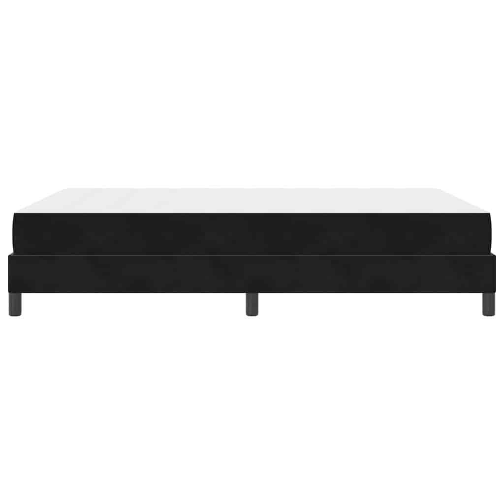 Letto a molle con materasso Nero 160 x 220 cm Tessuto | homemem39