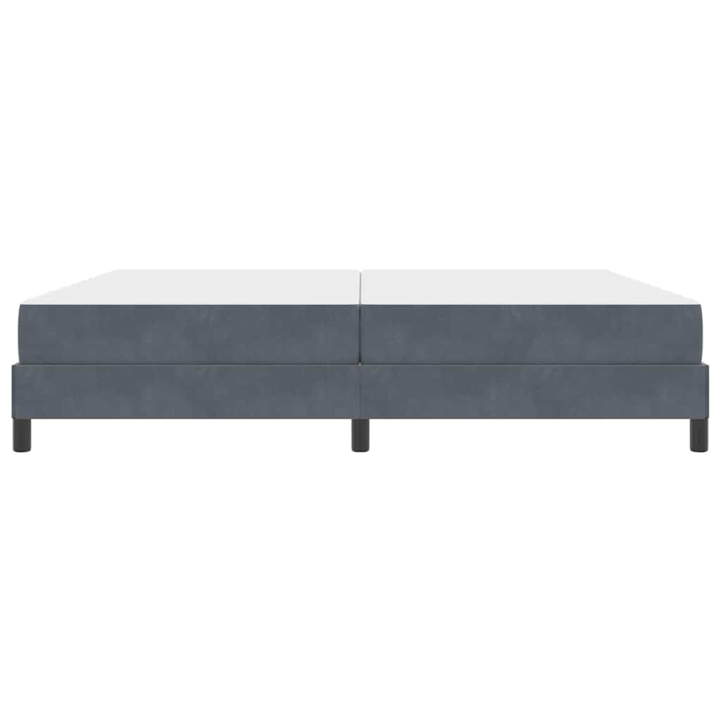 Letto a molle con materasso Grigio scuro 200 x 220 cm Tessuto | homemem39