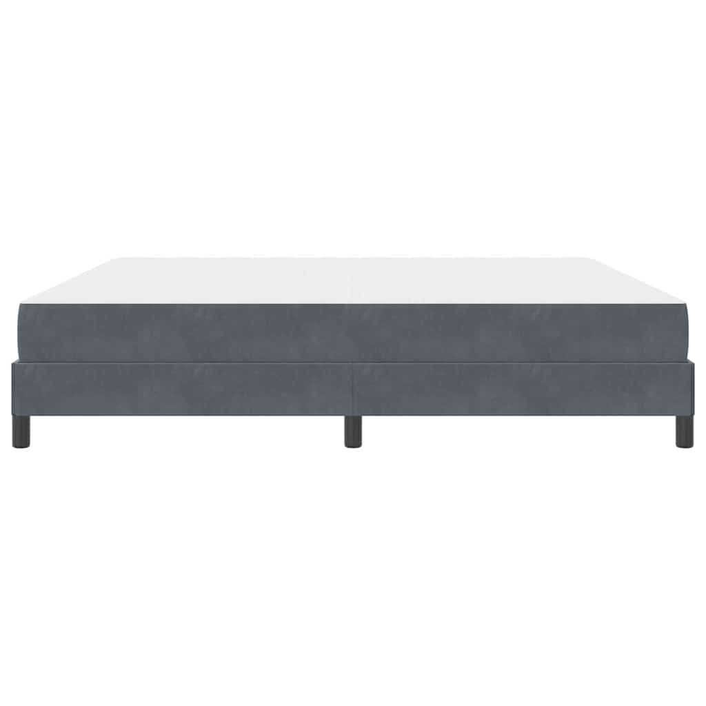 Letto a molle con materasso Grigio scuro 200 x 220 cm Tessuto | homemem39