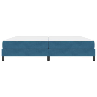 Letto a molle con materasso Blu Scuro 200 x 220 cm Tessuto | homemem39