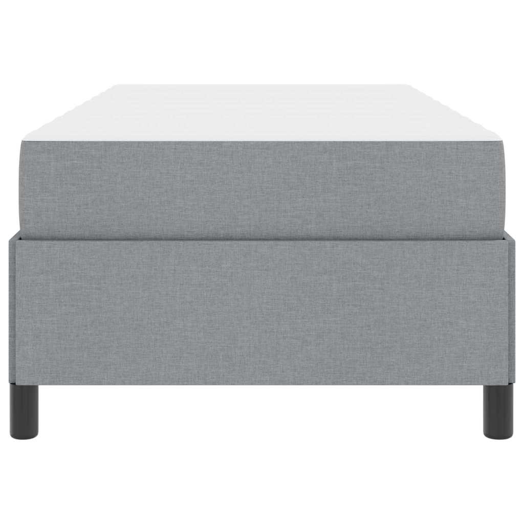 Letto a molle Grigio chiaro 80 x 200 cm Tessuto