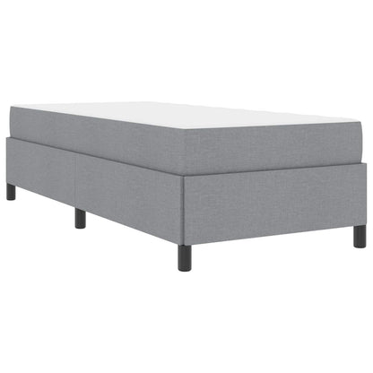 Letto a molle con materasso Grigio chiaro 90 x 190 cm Tessuto