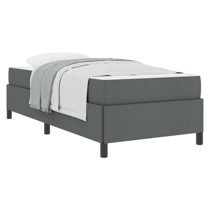 Letto a molle con materasso Grigio scuro 90 x 190 cm Tessuto