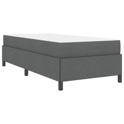 Letto a molle con materasso Grigio scuro 90 x 190 cm Tessuto
