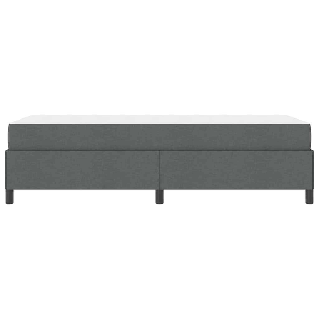 Letto a molle con materasso Grigio scuro 90 x 190 cm Tessuto