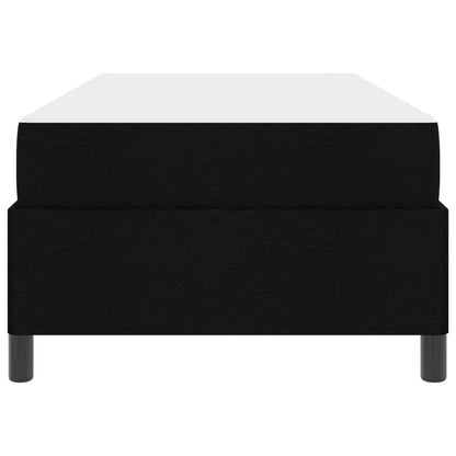 Letto a molle con materasso Nero 90 x 190 cm Tessuto