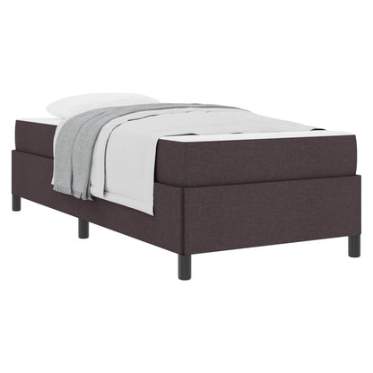 Letto a molle con materasso Marrone Scuro 90 x 190 cm Tessuto | homemem39