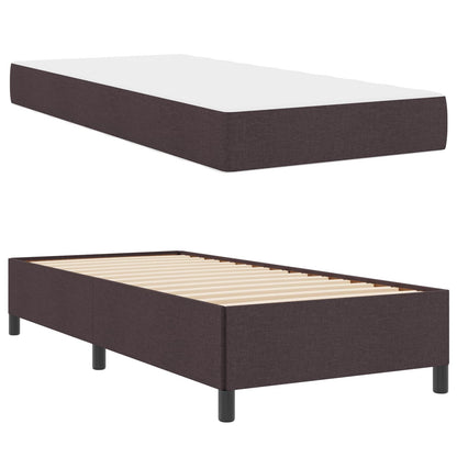 Letto a molle con materasso Marrone Scuro 90 x 190 cm Tessuto | homemem39