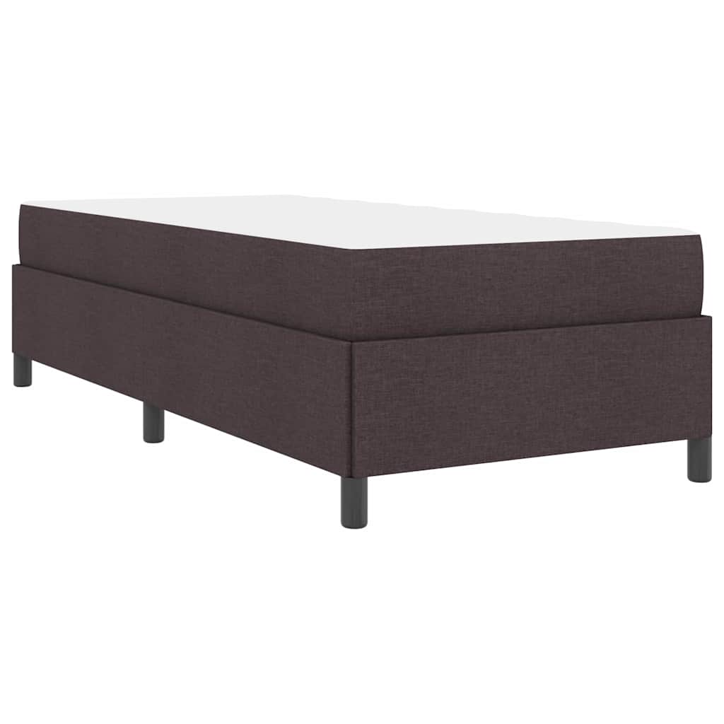 Letto a molle con materasso Marrone Scuro 90 x 190 cm Tessuto | homemem39