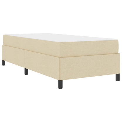 Letto a molle con materasso Crema 90 x 190 cm Tessuto