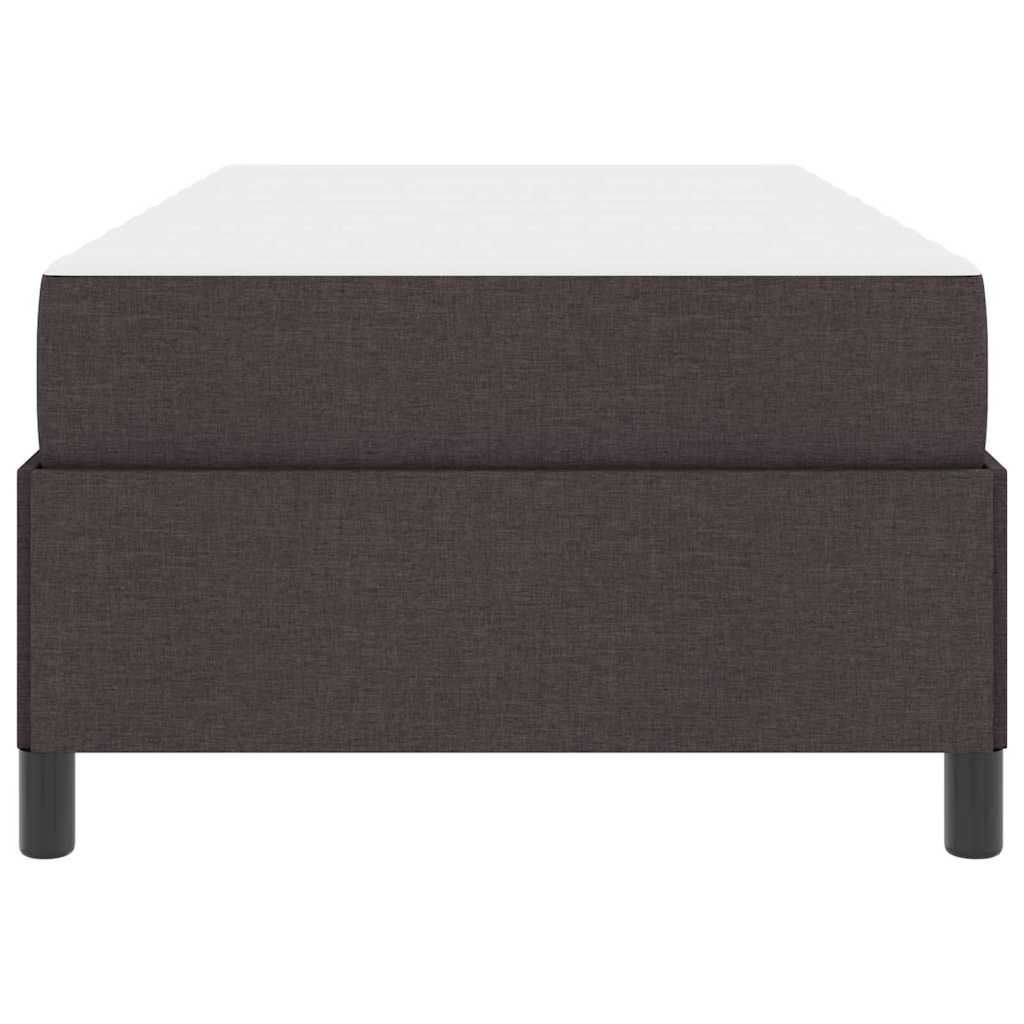 Letto a molle Marrone Scuro 100 x 200 cm Tessuto