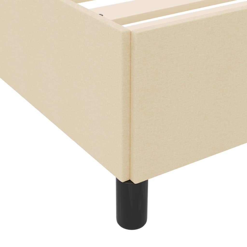 Letto a molle Crema 100 x 200 cm Tessuto