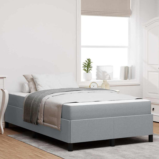 Letto a molle Grigio chiaro 120 x 190 cm Tessuto | homemem39