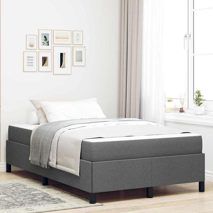 Letto a molle Grigio scuro 120 x 190 cm Tessuto