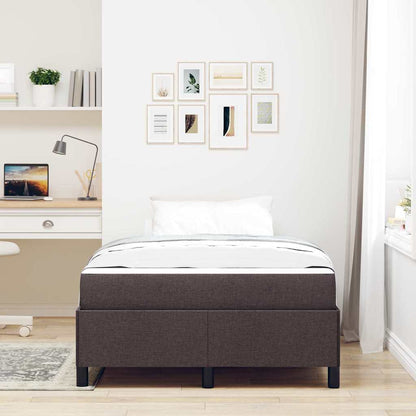 Letto a molle Marrone Scuro 120 x 190 cm Tessuto | homemem39