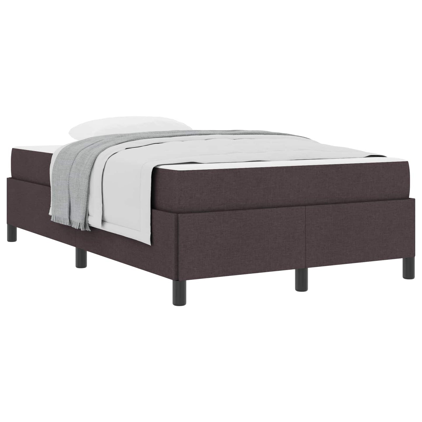 Letto a molle Marrone Scuro 120 x 190 cm Tessuto | homemem39