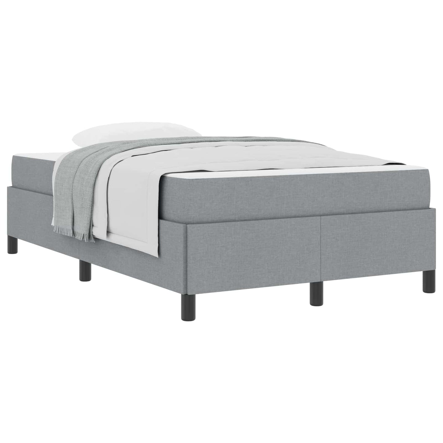 Letto a molle Grigio chiaro 120 x 200 cm Tessuto