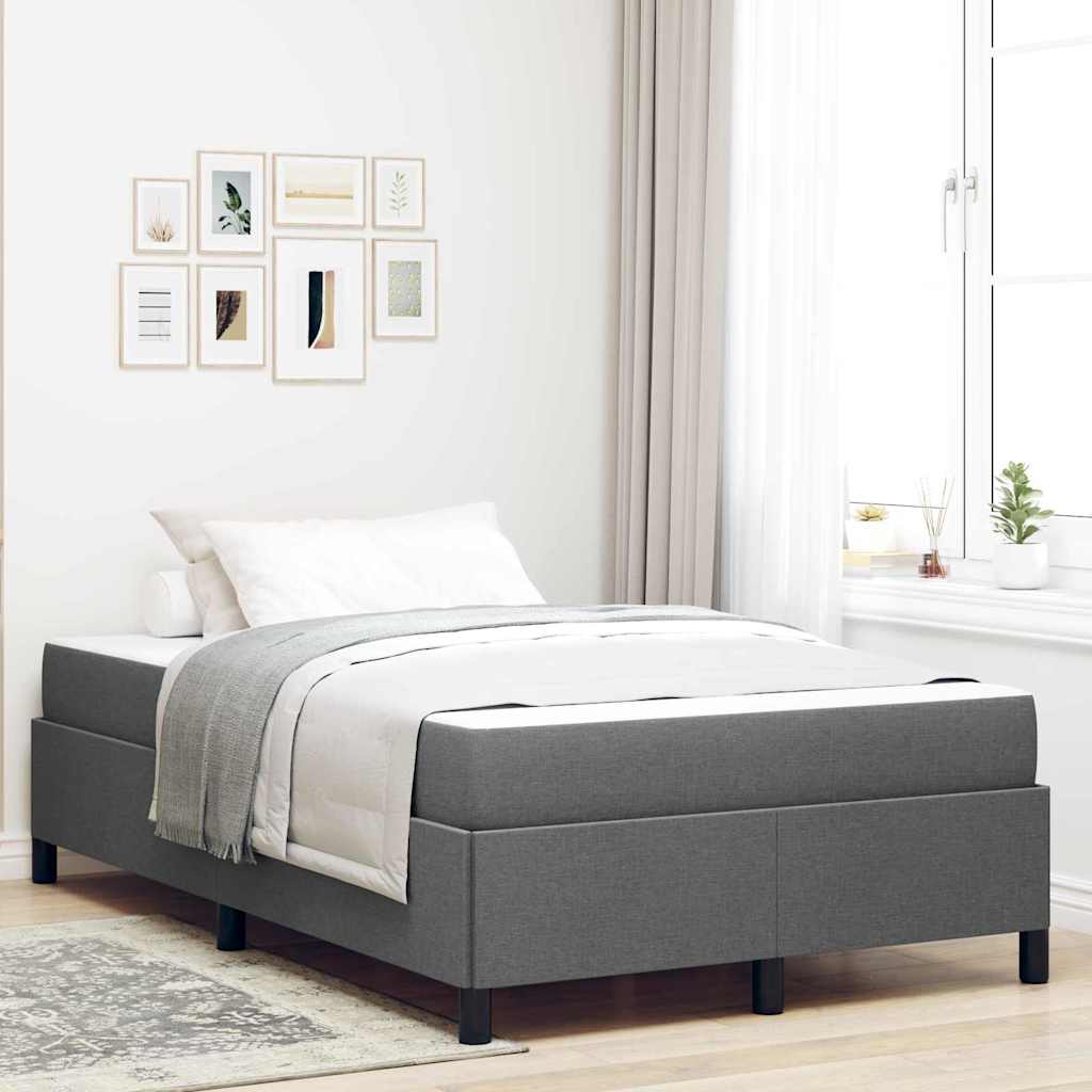 Letto a molle Grigio scuro 120 x 200 cm Tessuto