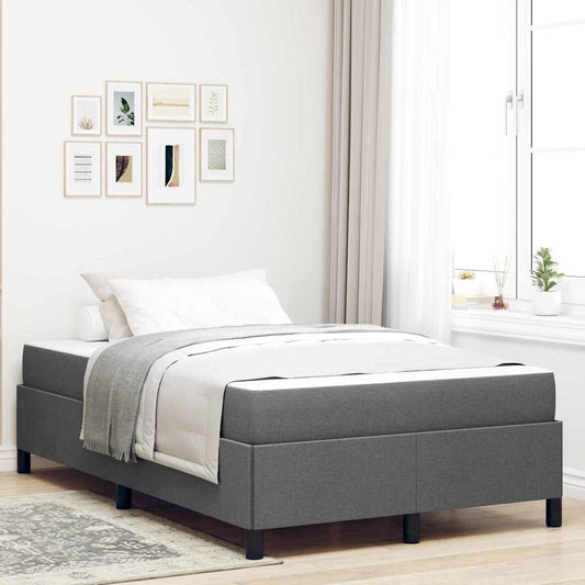 Letto a molle Grigio scuro 120 x 200 cm Tessuto