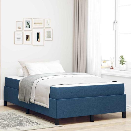 Letto a molle Blu 120 x 200 cm Tessuto