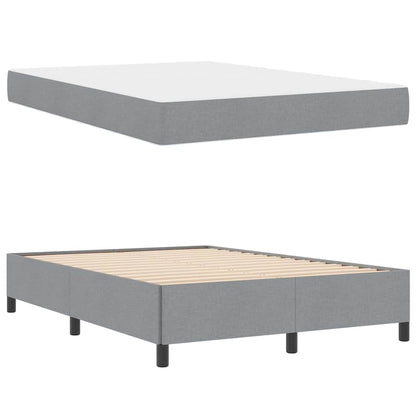 Letto a molle con materasso Grigio chiaro 140 x 190 cm Tessuto | homemem39
