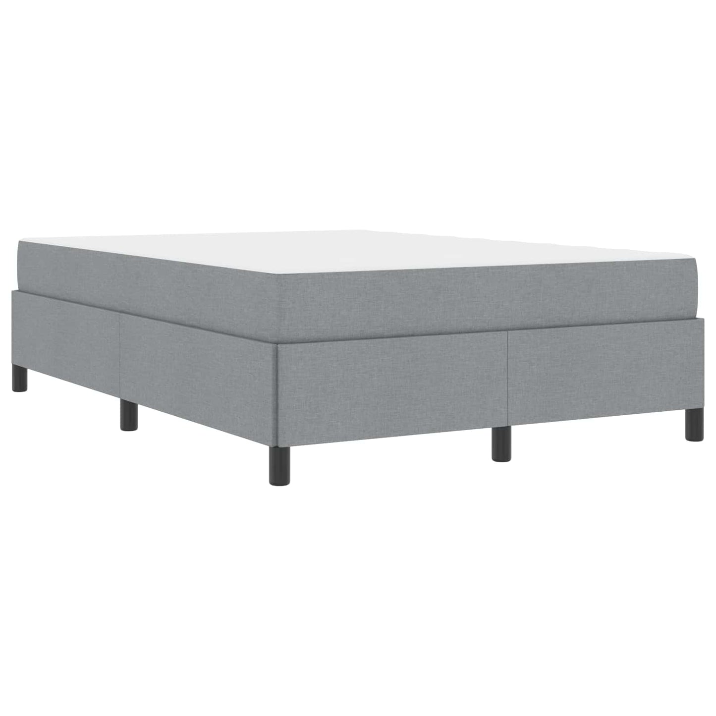 Letto a molle con materasso Grigio chiaro 140 x 190 cm Tessuto | homemem39