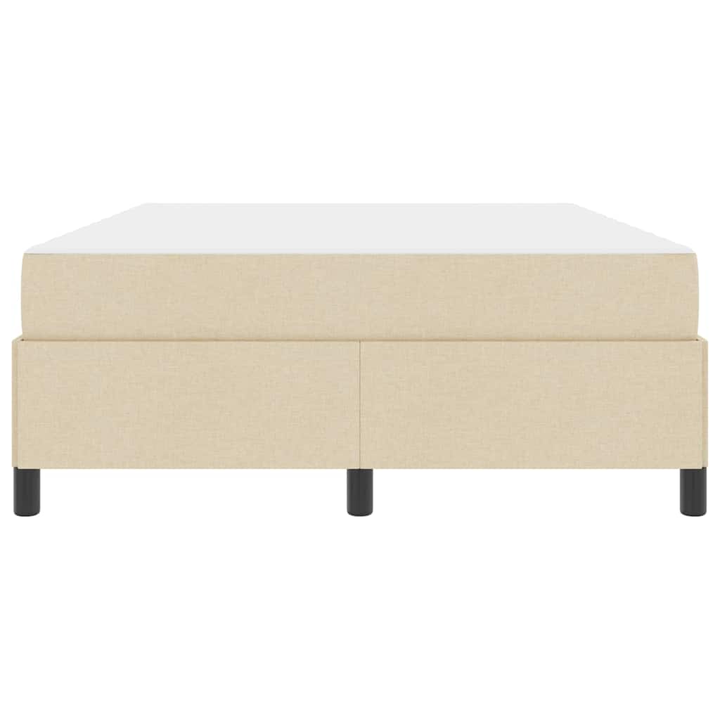 Letto a molle con materasso Crema 140 x 190 cm Tessuto | homemem39