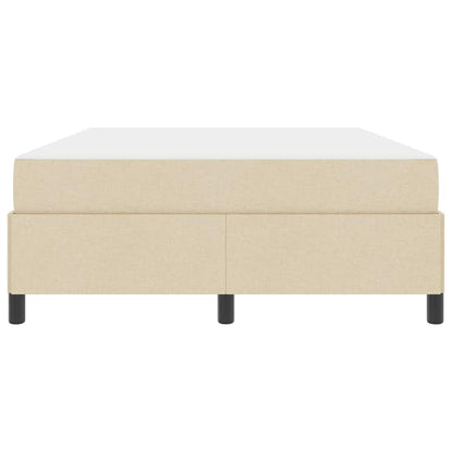 Letto a molle con materasso Crema 140 x 190 cm Tessuto | homemem39