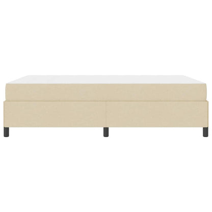 Letto a molle con materasso Crema 140 x 190 cm Tessuto | homemem39