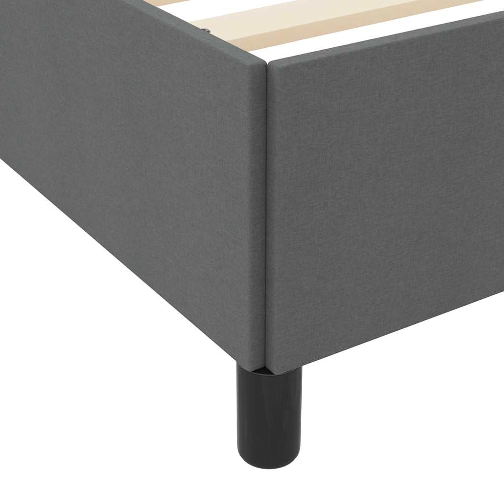 Letto a molle Grigio scuro 140 x 200 cm Tessuto | homemem39