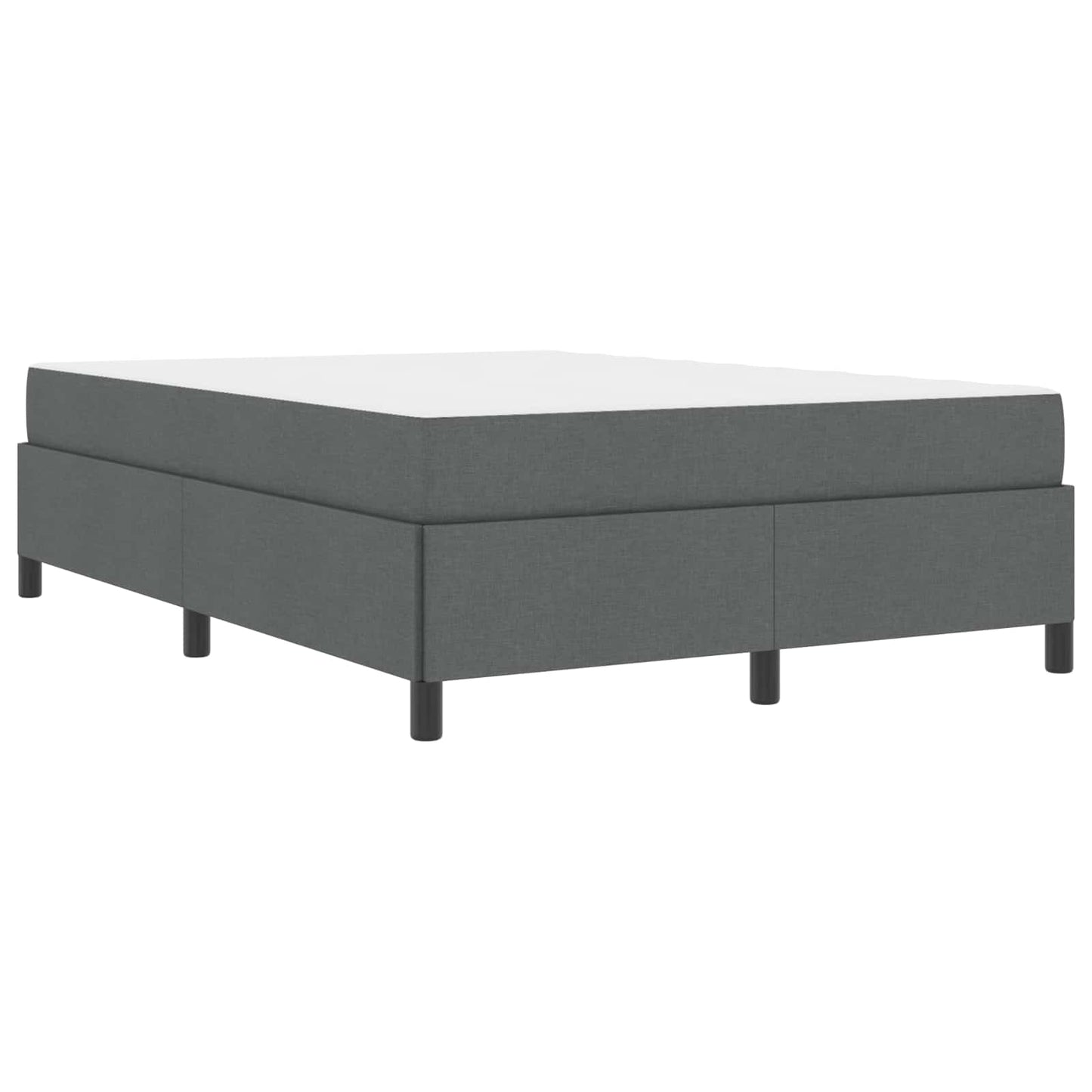 Letto a molle Grigio scuro 160 x 200 cm Tessuto