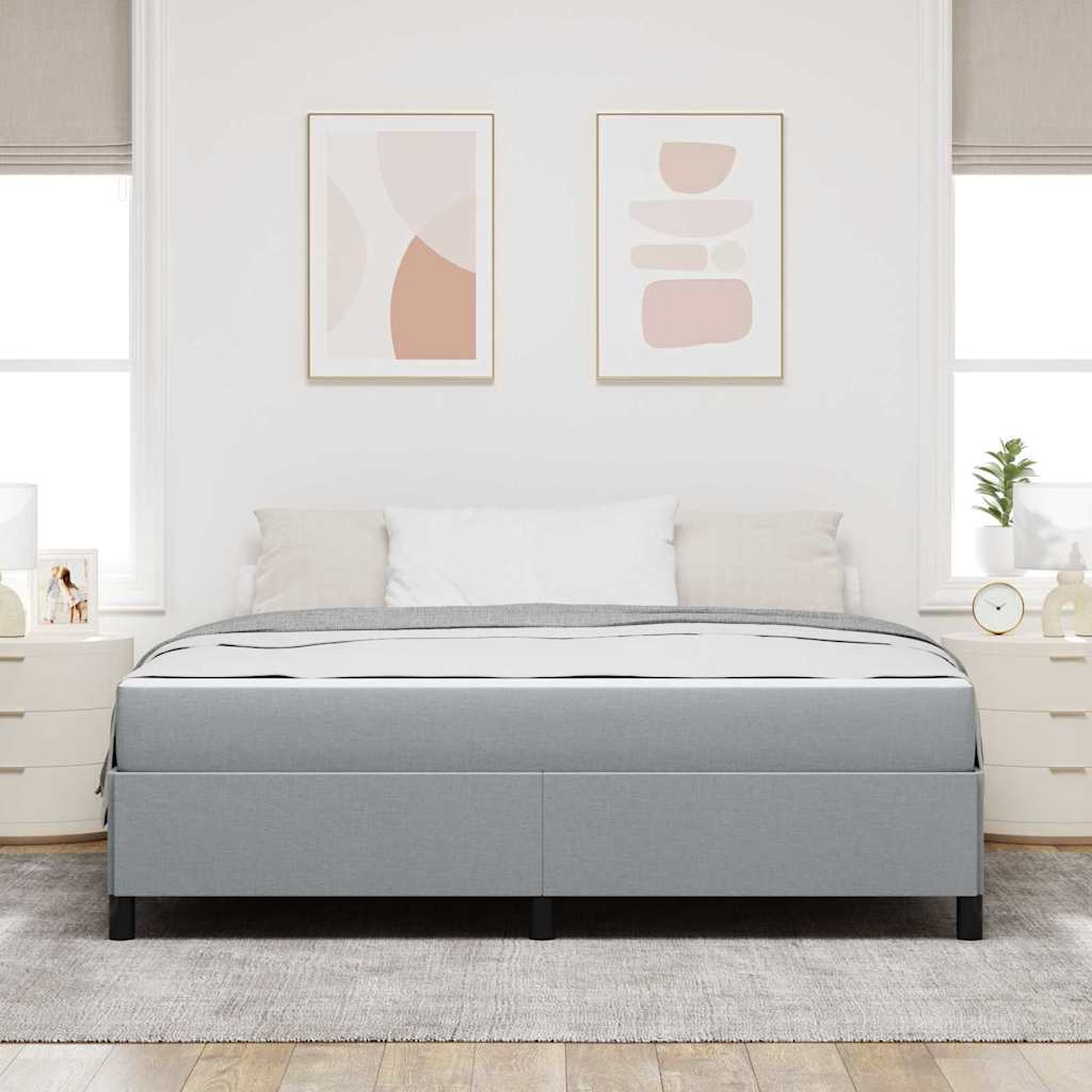 Letto a molle Grigio chiaro 180 x 200 cm Tessuto