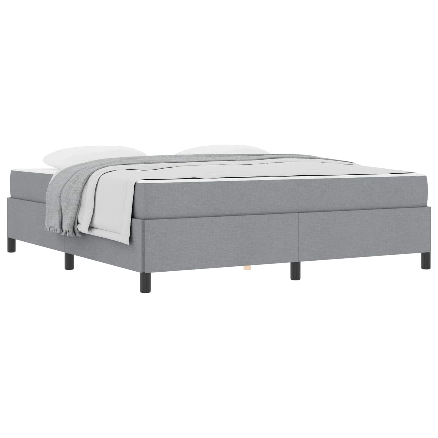 Letto a molle Grigio chiaro 180 x 200 cm Tessuto