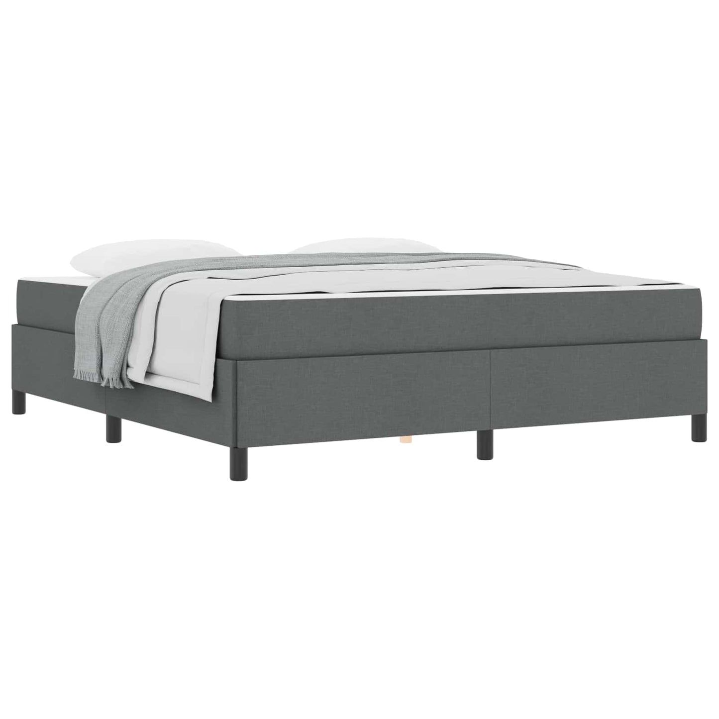 Letto a molle Grigio scuro 180 x 200 cm Tessuto