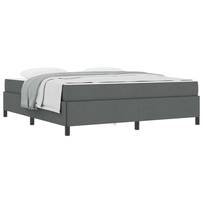 Letto a molle Grigio scuro 180 x 200 cm Tessuto