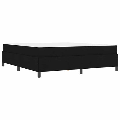 Letto a molle Nero 180 x 200 cm Tessuto