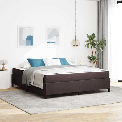 Letto a molle Marrone Scuro 180 x 200 cm Tessuto