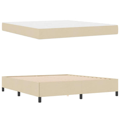 Letto a molle Crema 180 x 200 cm Tessuto