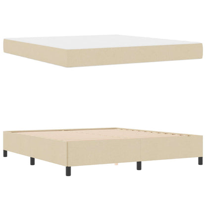 Letto a molle Crema 180 x 200 cm Tessuto