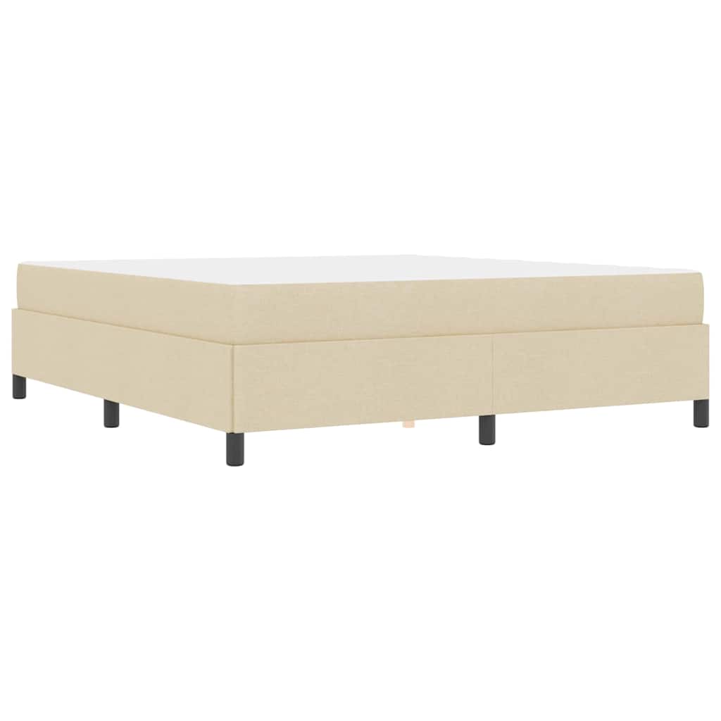 Letto a molle Crema 180 x 200 cm Tessuto