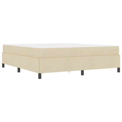 Letto a molle Crema 180 x 200 cm Tessuto