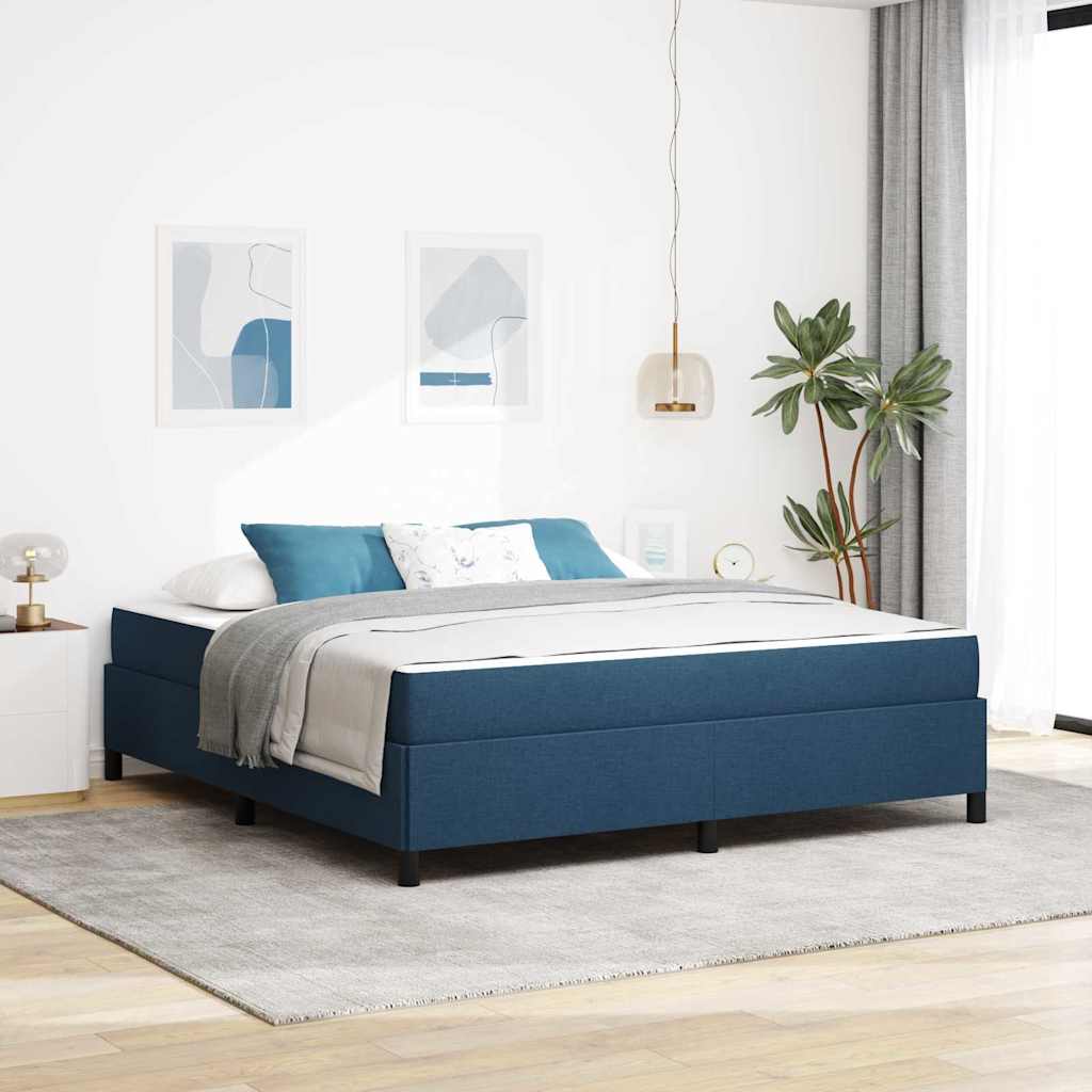 Letto a molle Blu 180 x 200 cm Tessuto | homemem39