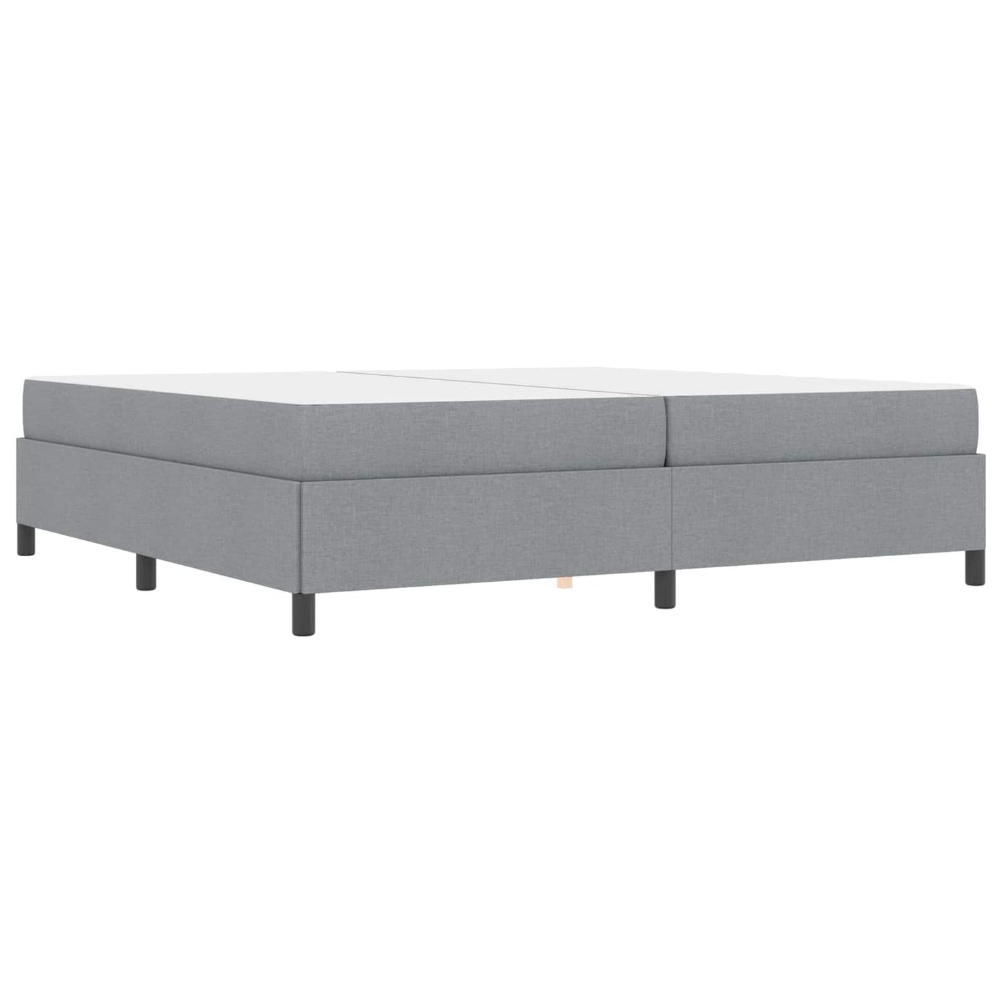 Letto a molle con materasso Grigio chiaro 200 x 200 cm Tessuto | homemem39