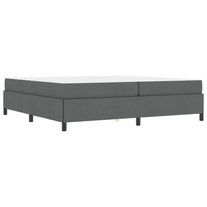 Letto a molle Grigio scuro 200 x 200 cm Tessuto