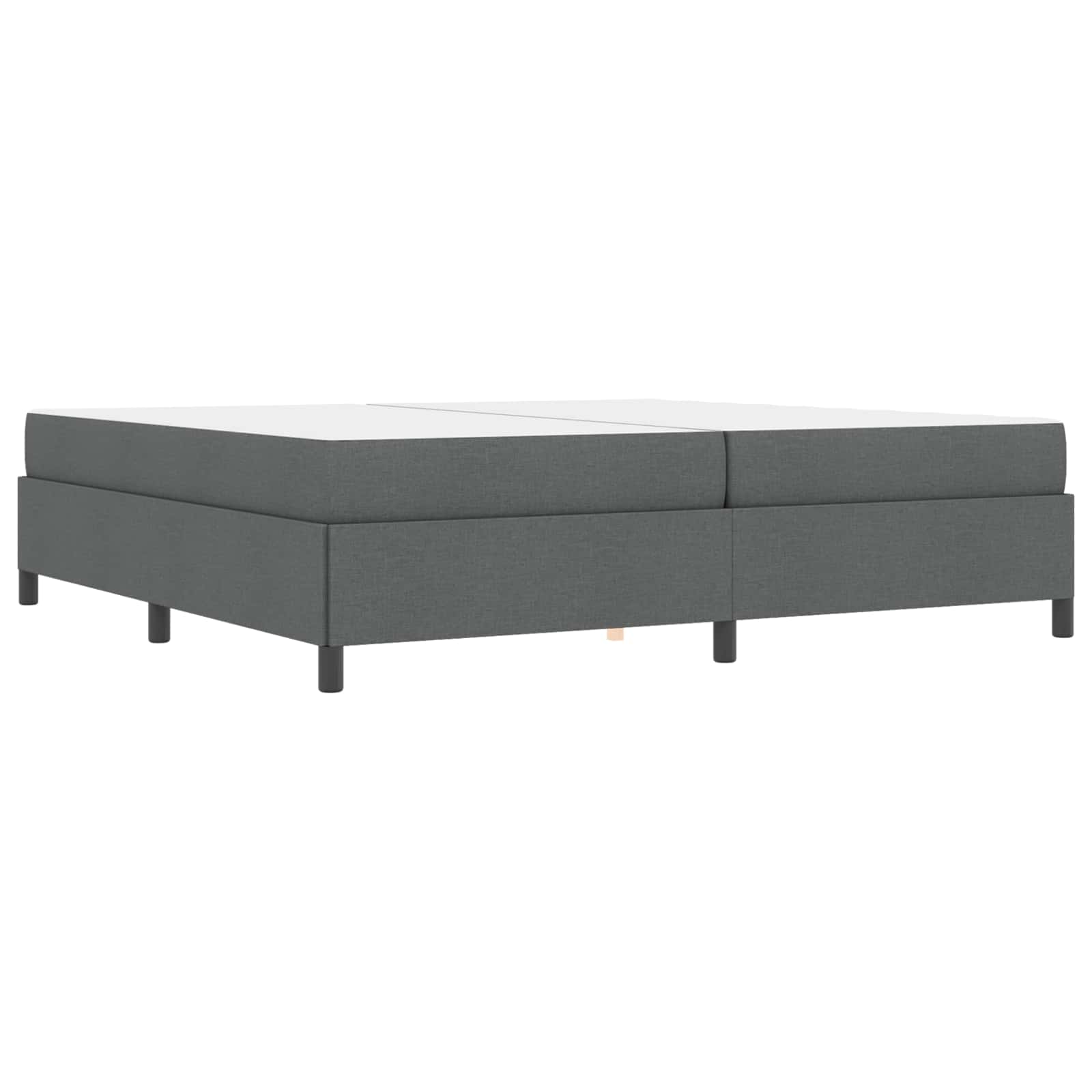 Letto a molle con materasso Grigio scuro 200 x 200 cm Tessuto | homemem39