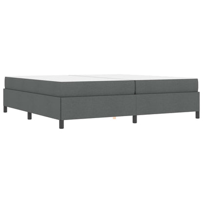 Letto a molle con materasso Grigio scuro 200 x 200 cm Tessuto | homemem39