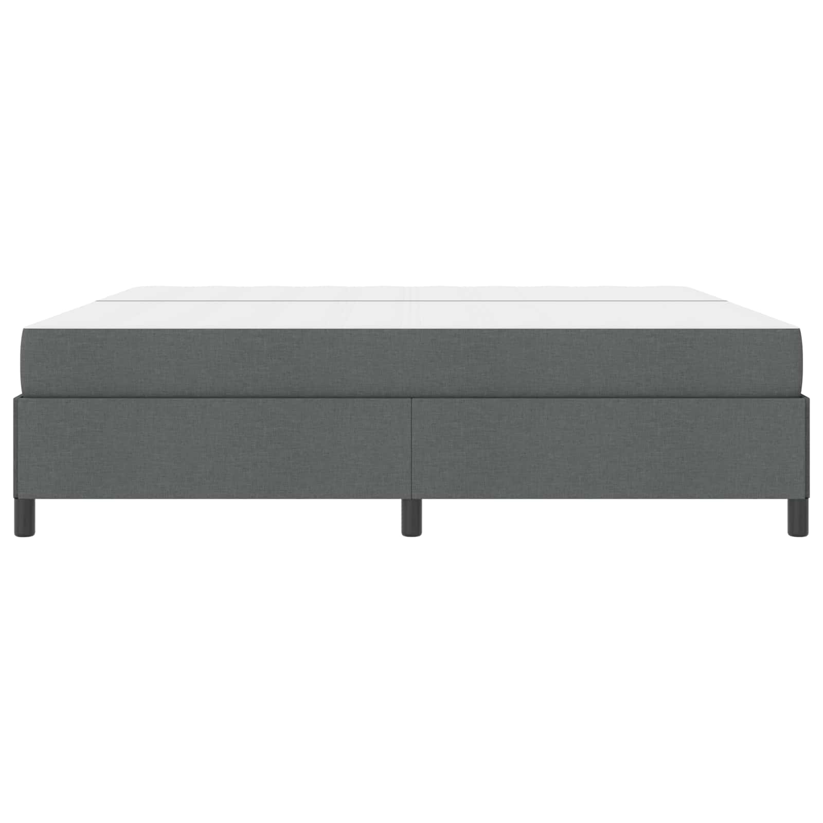 Letto a molle con materasso Grigio scuro 200 x 200 cm Tessuto | homemem39