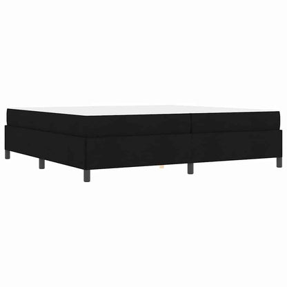 Letto a molle Nero 200 x 200 cm Tessuto